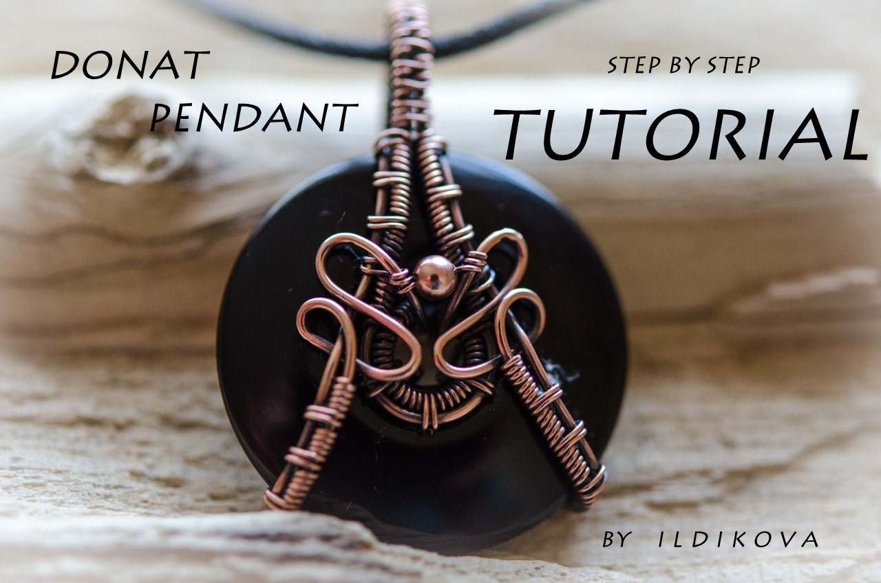Donut pendant WIRE WRAPPING step by step TUTORIAL