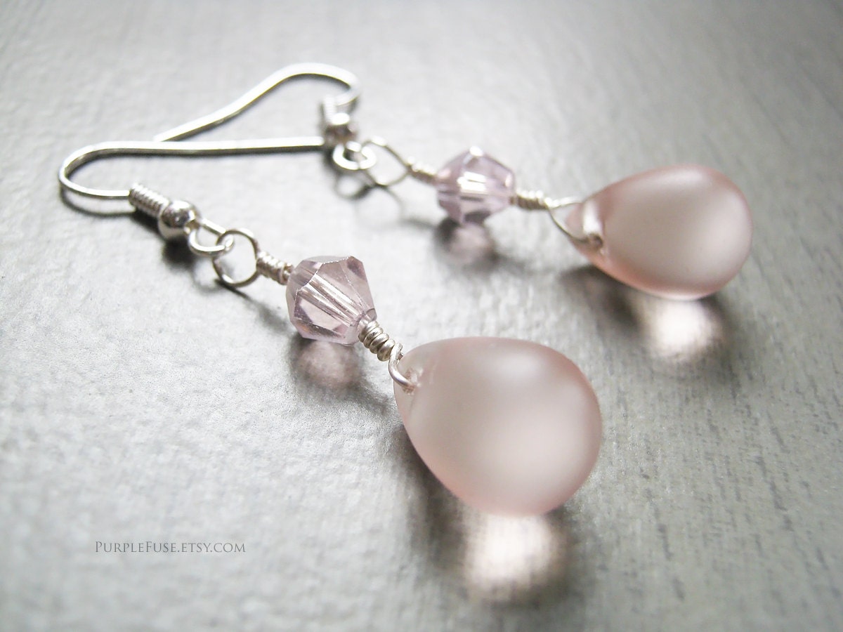 Pink Champagne Dangle Earrings