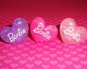 Barbie Glitter Heart Rings - choose a color