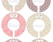 Custom Closet Dividers Baby Closet Dividers - Beautiful Blooms and Flower Patterns - Baby Shower Gift, Baby Girl Nursery 103
