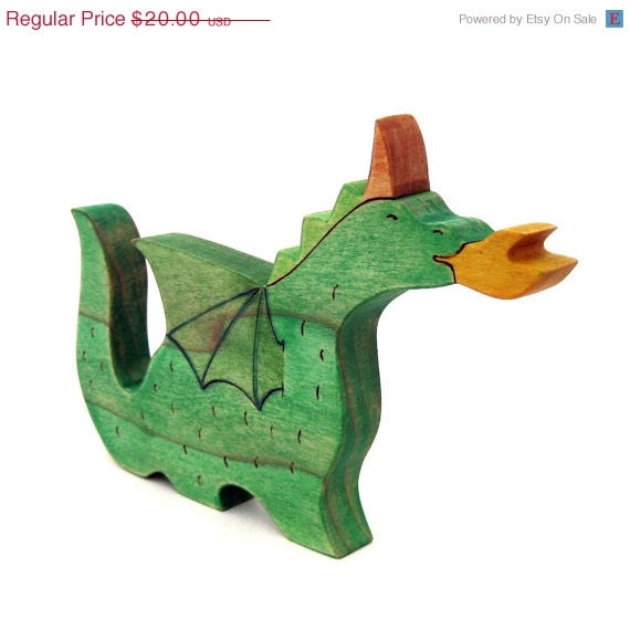 3 DAY SALE - Dragon Toy - Wood Toy - Childrens Toy - Waldorf Toy