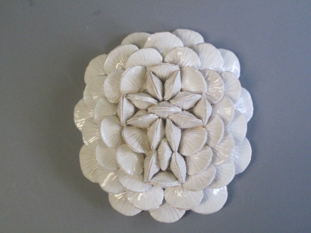 Original Coral Cross Wall Hanging, Scallop Sea Shells Create SCULPTURE, OOAK, Spirituality found in nature, cross art