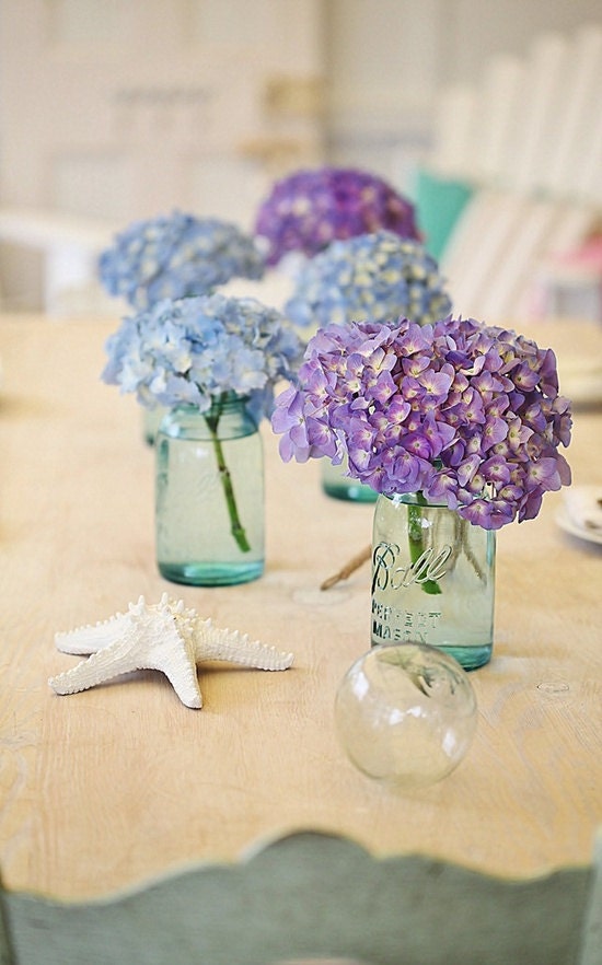 SALE Vintage Blue Ball Perfect Mason Jars Medium Pint Size Vintage Wedding