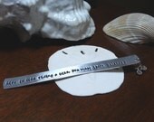 Bookmark Personalized Hand Stamped Aluminum with Charm
