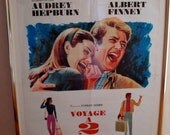 Vintage FRENCH Movie Poster AUDREY HEPBURN Two for the Road print