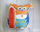 Plush owl - Beach bum - Matt