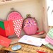 Whimsical red cupcake mini coin purse