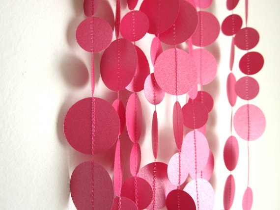 Raspberry Pink Garland - Party Garland - Wedding Garland - Pink Party Decoration - Pink Girls Room