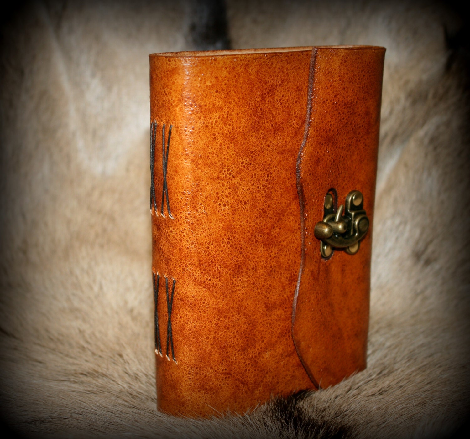 Dragon Skin: Handmade Leather Journal with Clasp