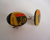 STAX Cufflinks Record Vintage Wedding 1970s Music Cuff Links