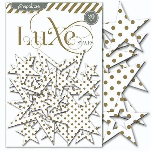 Gold Metallic Chipboard Stars Luxe Pink Paislee