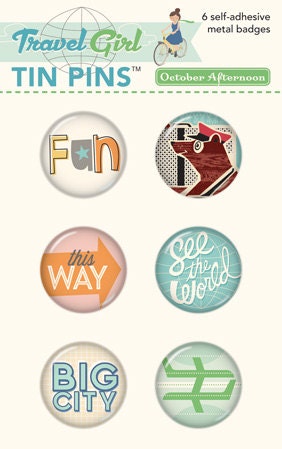 Tin Pins Travel Girl October Afternoon Flair