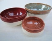 Colorful Nesting Ceramic Bowls // Set of 3 Pottery Serving Bowls // Handmade Pottery for Your Kitchen