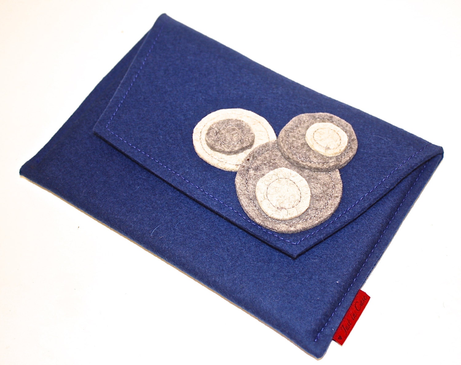 iPad Mini Wool Felt Sleeve/Case in Denim Blue