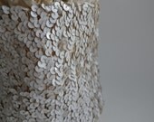 Vintage 1930s Sequin Purse White Wedding Bridal Fashions Drawstring