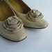Vintage 1960s Gold Wedding Shoes Floral Detail Mad Men Bridal Fashions