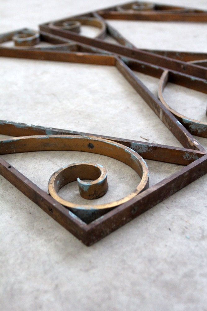 Brass Wall Hangings / Vintage Brass Trellis