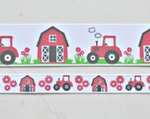 Barn & tractors 3/8" and 7/8 inch grosgrain ribbon combo set Il_170x135