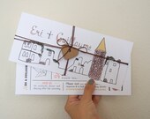 Rustic - Whimsical Chateau Wedding invitation