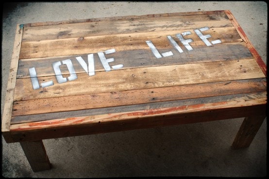 Rustic Coffee Table Love Life Reclaimed Wood