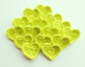 Crochet hearts - 15 hearts