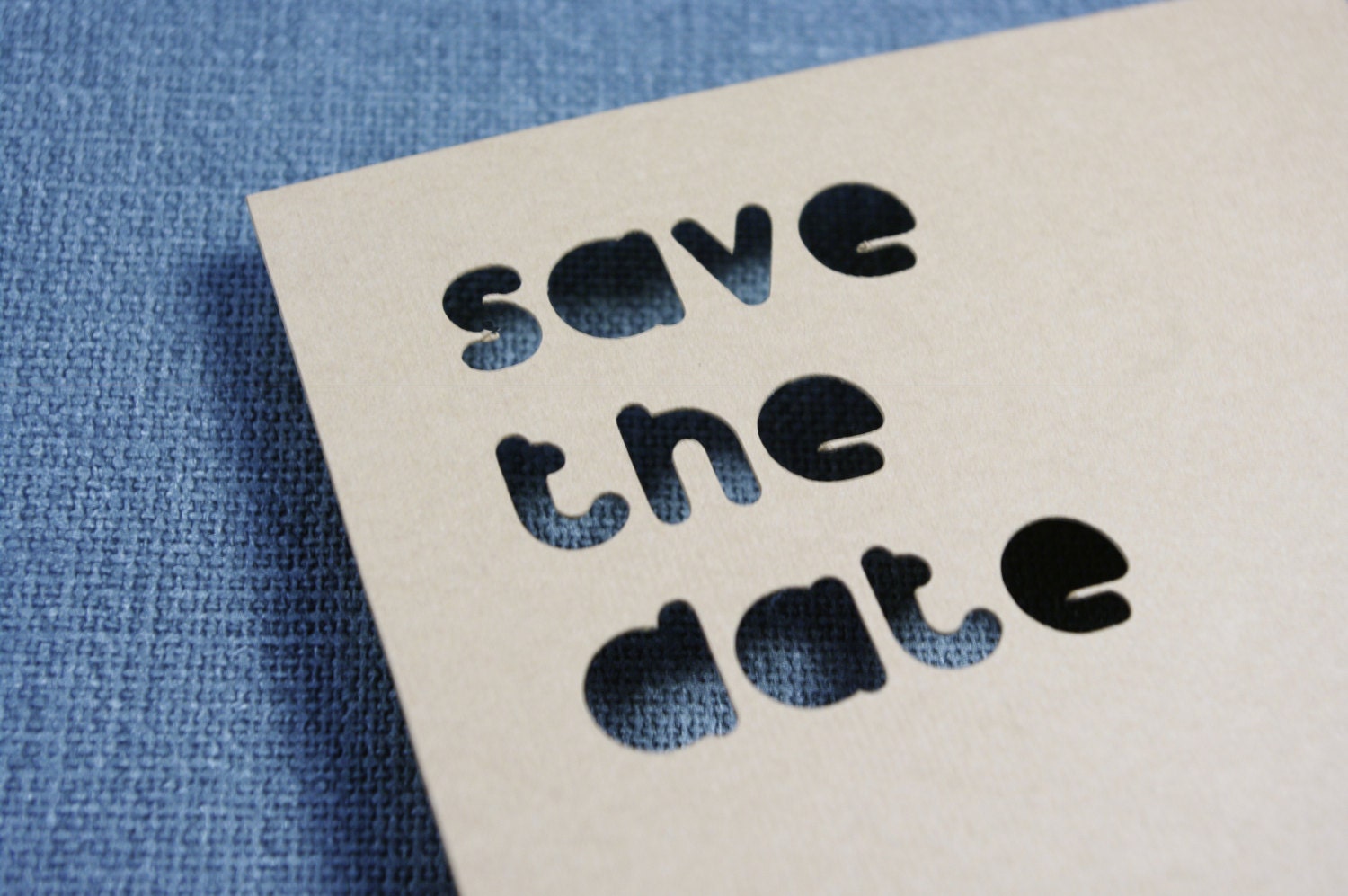 Save the Date card, Minimalism, Natural, Ascetic Design, Simple, Cutout, Scrapbook, Papercut by Mama Tita