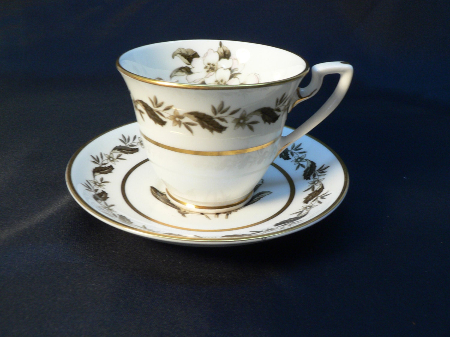 Royal Worcester Demitasse Bernina Pattern Cup and Saucer