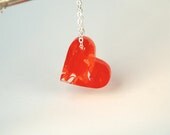 Fiery Love Red Heart Valentine Pendant Pendant