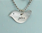 New Mom Personalized Bird Name Sterling Silver