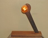 Found Metal Artifact Accent Lamp Number 115