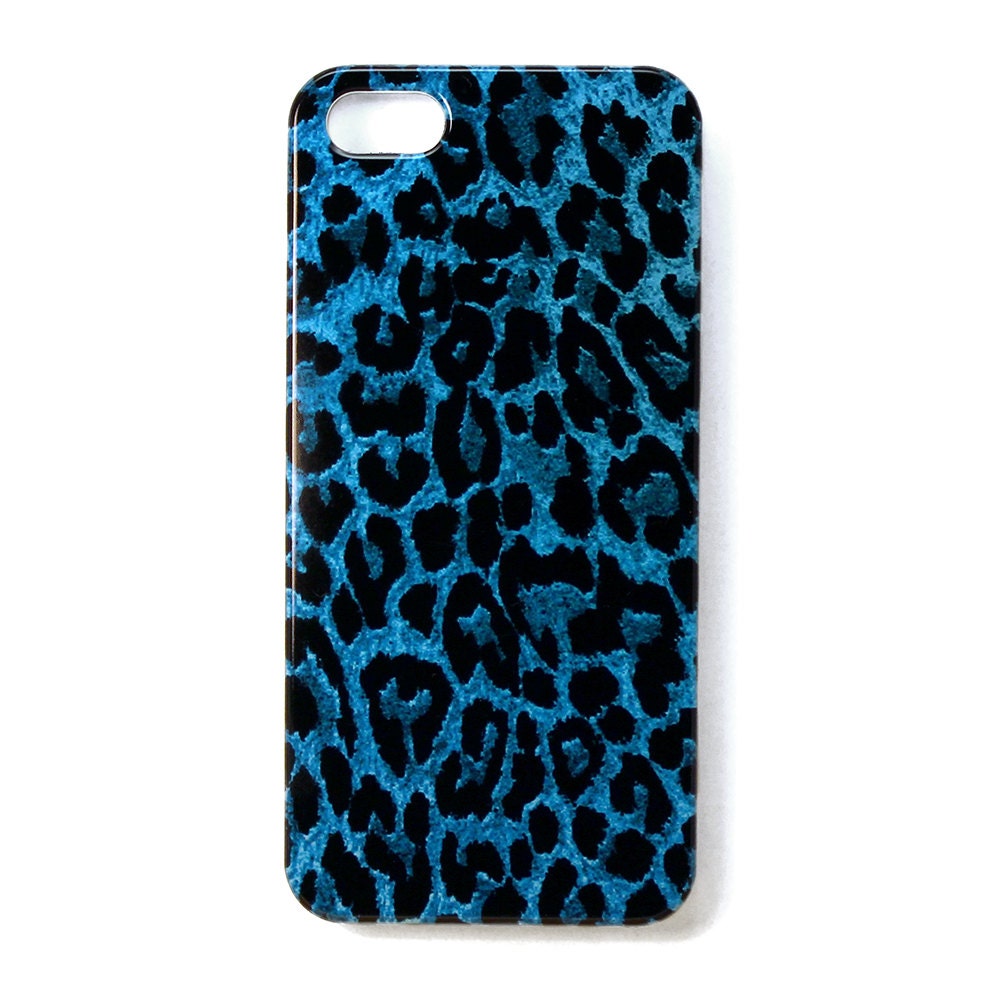 iPhone 5 Case - Blue Leopard Print