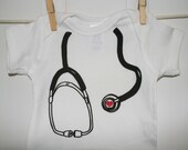 For the HEART Stethoscope Onesie for your Medical Professional, Doctor, Nurse, EMT