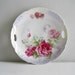 Vintage Floral China Cake Plate - Shabby Chic Roses