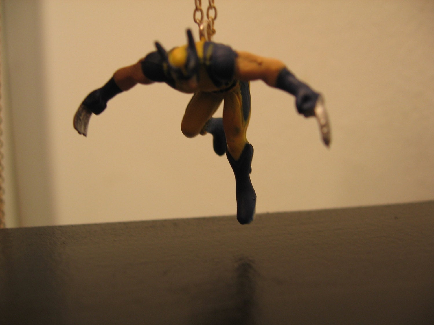 Marvel Comics Wolverine In Full Costume With Claws Necklace OOAK