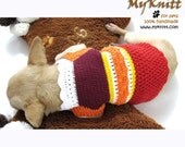 Queen Dog Costume Prince Personalized Dog Clothes Pet Cat Handmade Crochet D873 Myknitt