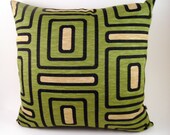 Green pillow - decorative pillow - retro pillow cover - green cushion - 18"  green pillow