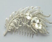 Crystal Peacock - Austrian Rhinestone Bridal Comb