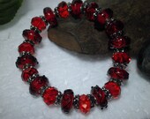 Fiery Red Crystal Bracelet