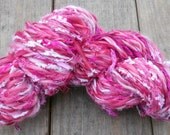Handspun Yarn, Handspun Art Yarn, Valentine Present, 70 yards, Bulky Yarn, 3 ply