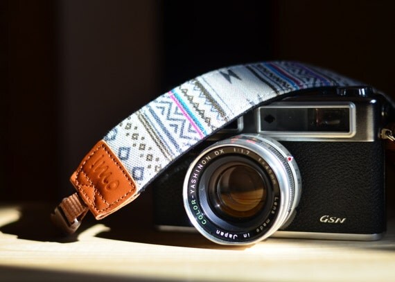 Discounted White Navajo Camera Strap suit for DSLR / SLR