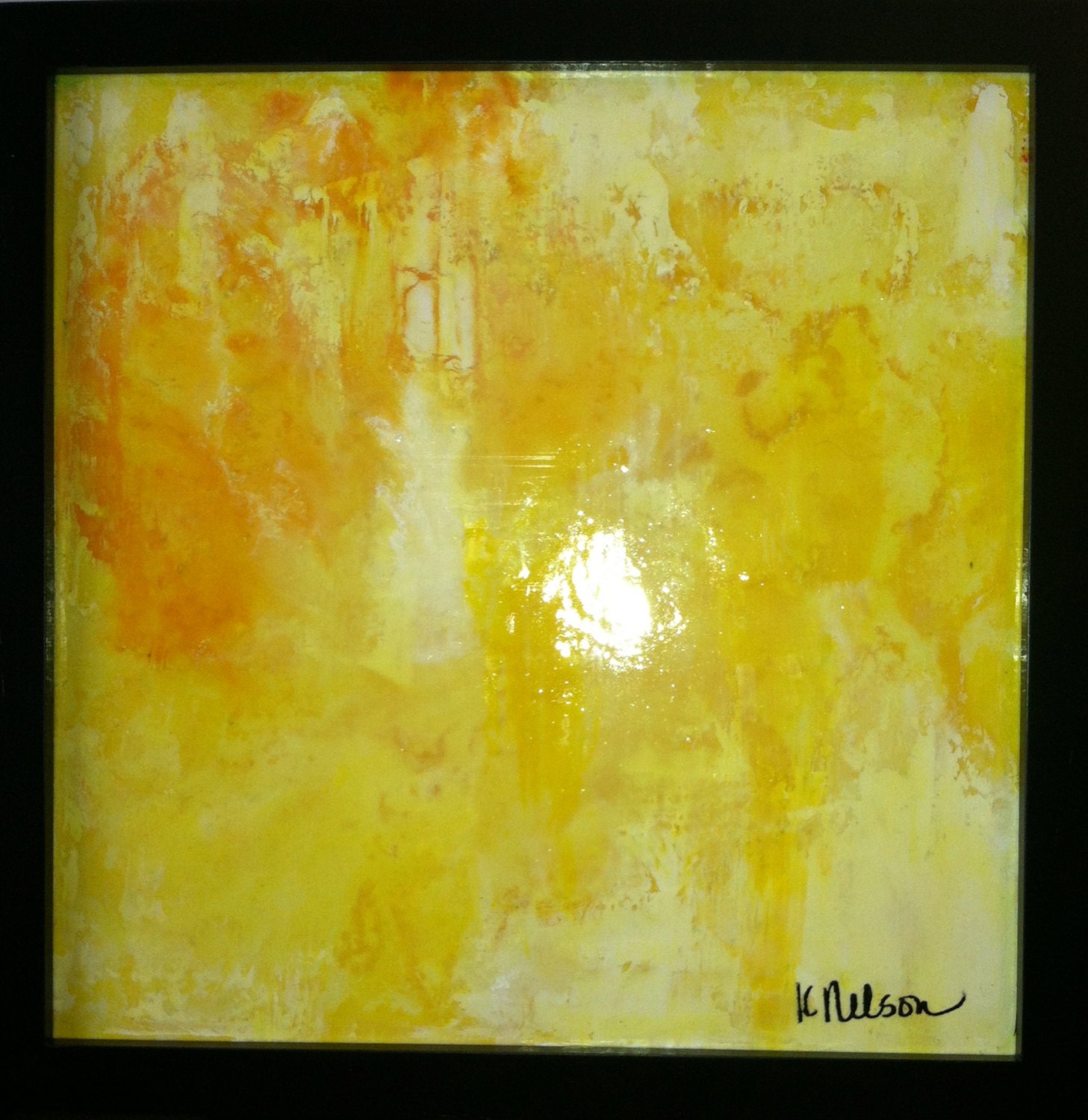 AMARILLO an original encaustic painting
