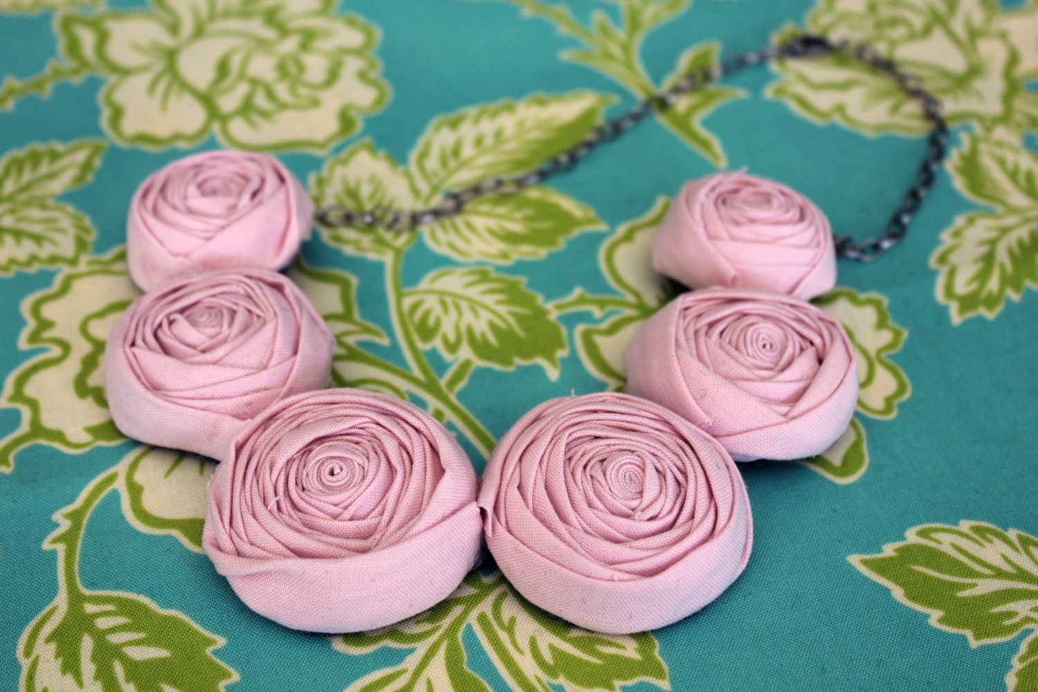 Rosette Necklace- Ballet Pink