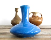 Vintage Blue Bud Vase - Mid Century Ceramic Vases - Pottery