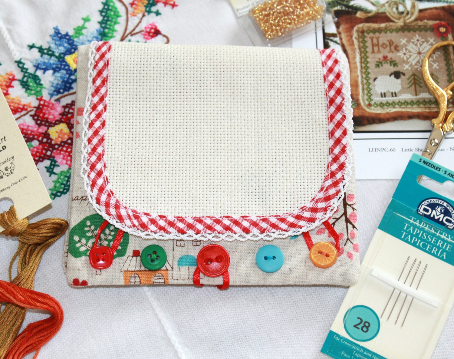 Home Sweet Home 16ct Aida Cross Stitch Stitchable Needle Book