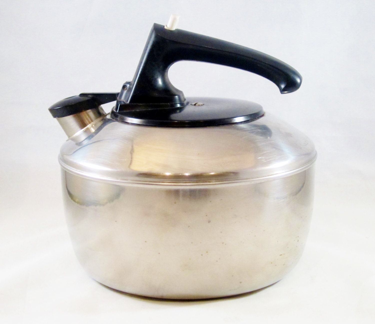 Vintage Kettle Teapot STAINLESS STEEL 1960s 70s