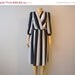 SPRING SALE Vintage 1970s semi sheer stripe dress size aprox M