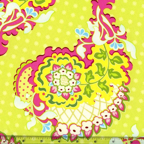 FQ Lime C Paisley Fabric Pop Garden BAILEY
