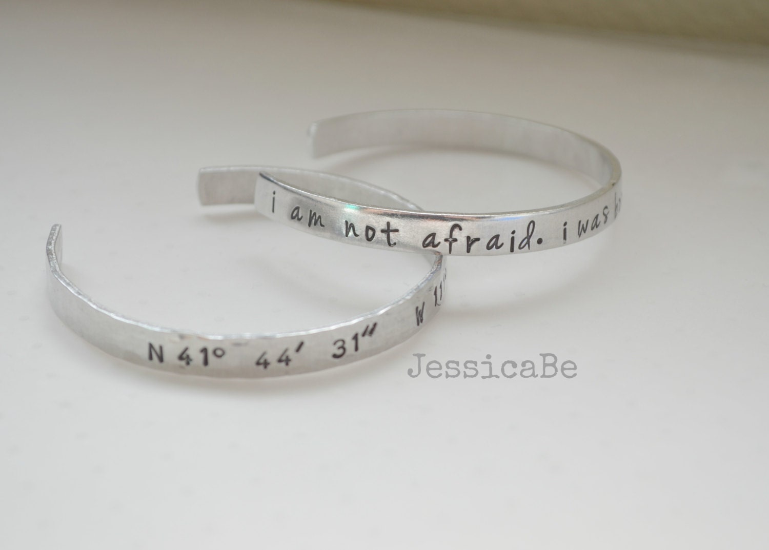 I Am Not Afraid Hand Stamped JOAN OF ARC Quote Cuff Bracelet