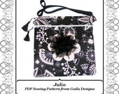 PDF Sewing Pattern iPad 1, 2, 3 or 4, or other tablet computers case cover with pocket zipper handles fully lined "Julia"