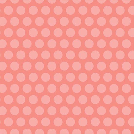 1 Yard Polka Dots in Coral, Adornit, Quilting Cotton